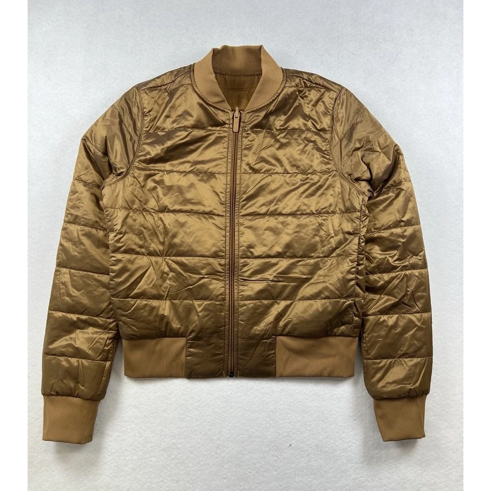 Lululemon Non Stop Bomber Jacket Womens 4 Frontier Full Zip Reversible Primaloft